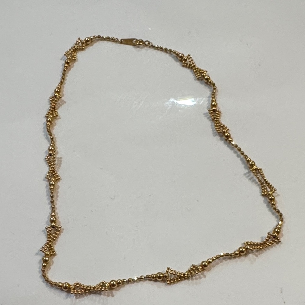 18k Gold Filled Beaded Necklace
